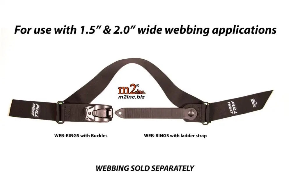 1.5", 2", or 3" grip web rings for ladder straps