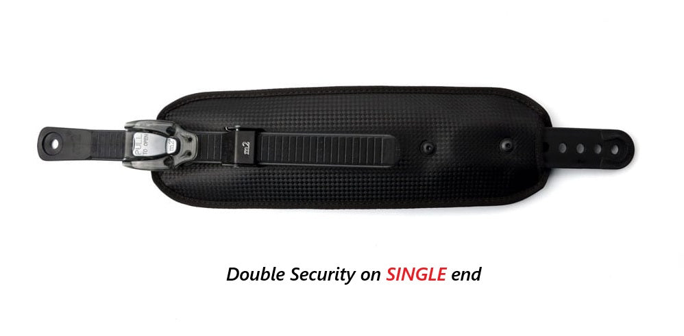 Ratcheting Padded “CLICK STRAP” with Double Security