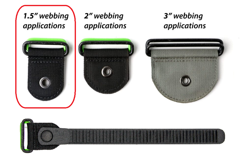 1.5", 2", or 3" grip web rings for ladder straps