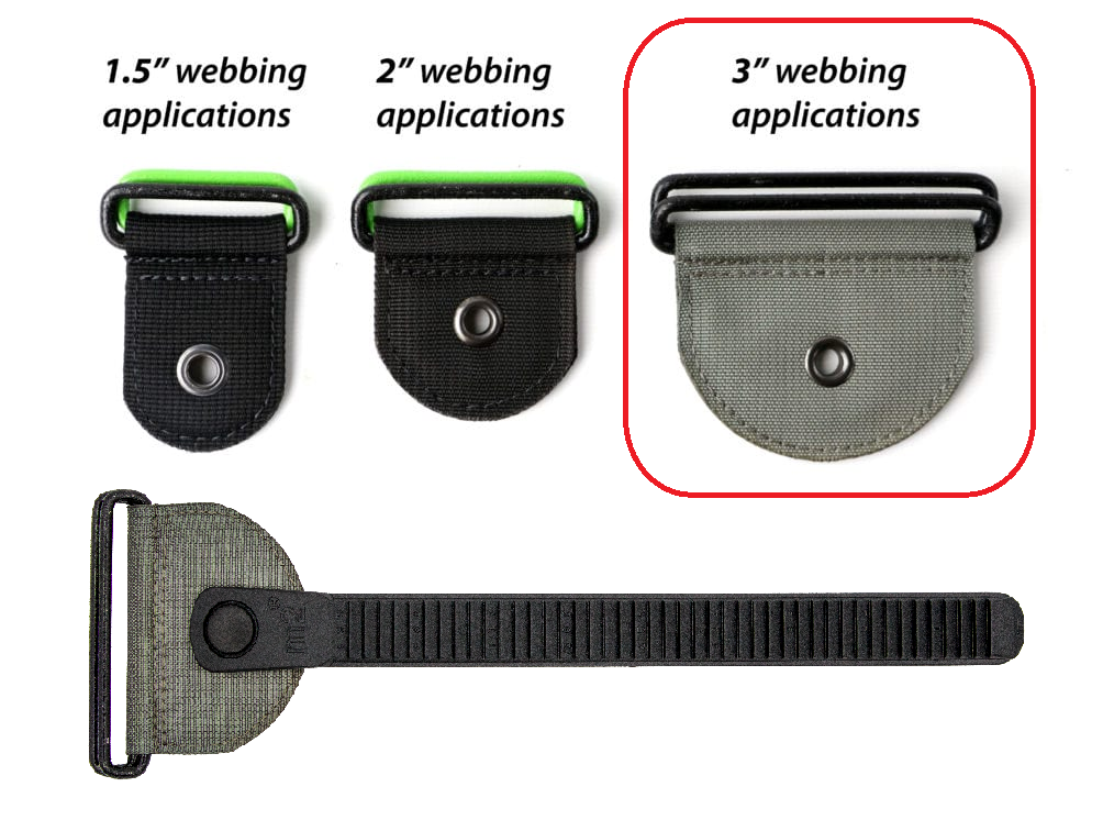 1.5", 2", or 3" grip web rings for ladder straps