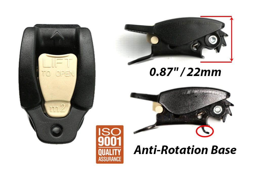 1″ Thermo Plastic Ratcheting Buckles - MILITARY TAN