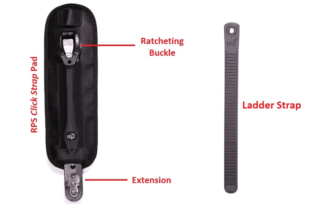 Ratcheting Padded “CLICK STRAPS®”